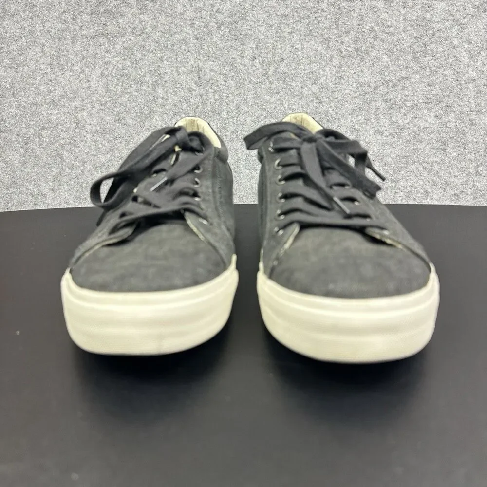 Taos Plim Soul Casual Shoes Womens 9.5 Gray Canvas Comfort Low Lace Up Sneakers